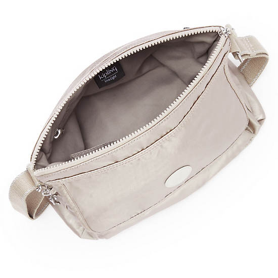 Kipling Aisling Metallic Crossbody Bags Metallic Glow | CA 1047JP